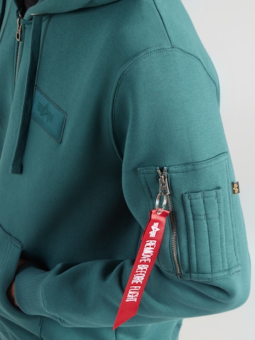 ALPHA INDUSTRIES Sweatjacke in Grün