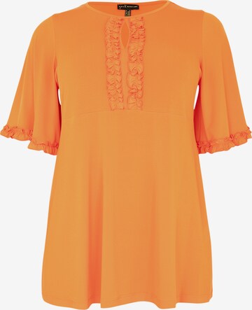 Yoek Tunic 'Dolce' in Orange: front