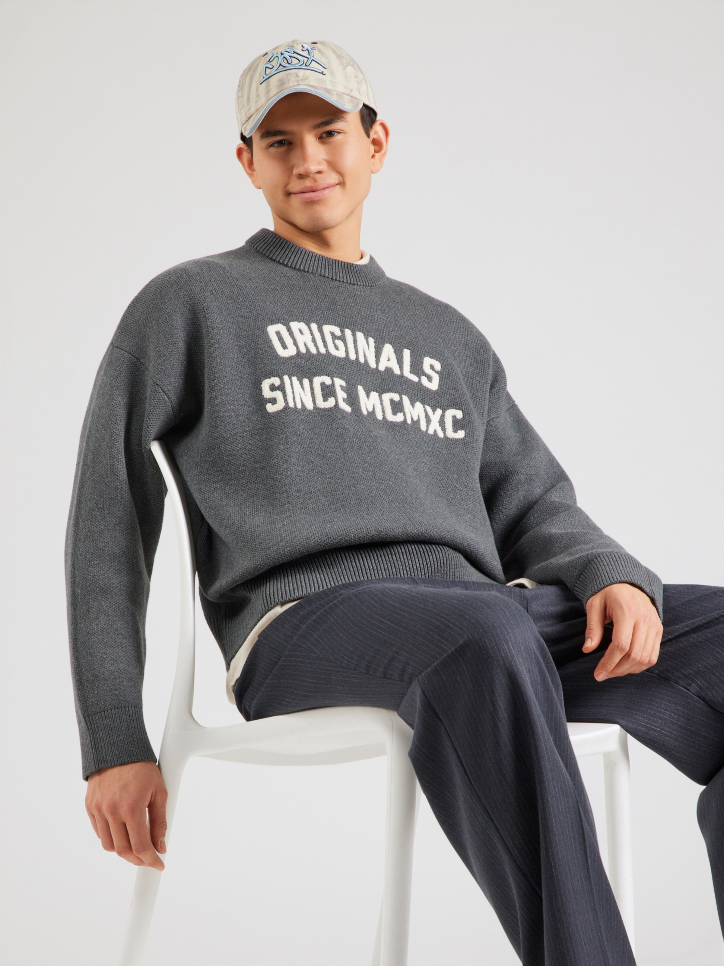 JACK & JONES Sweater 'JORMEADOWS' in Dark Grey | ABOUT YOU