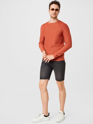 Only & Sons - Regular Fit Pullover 'Dextor' em vermelho