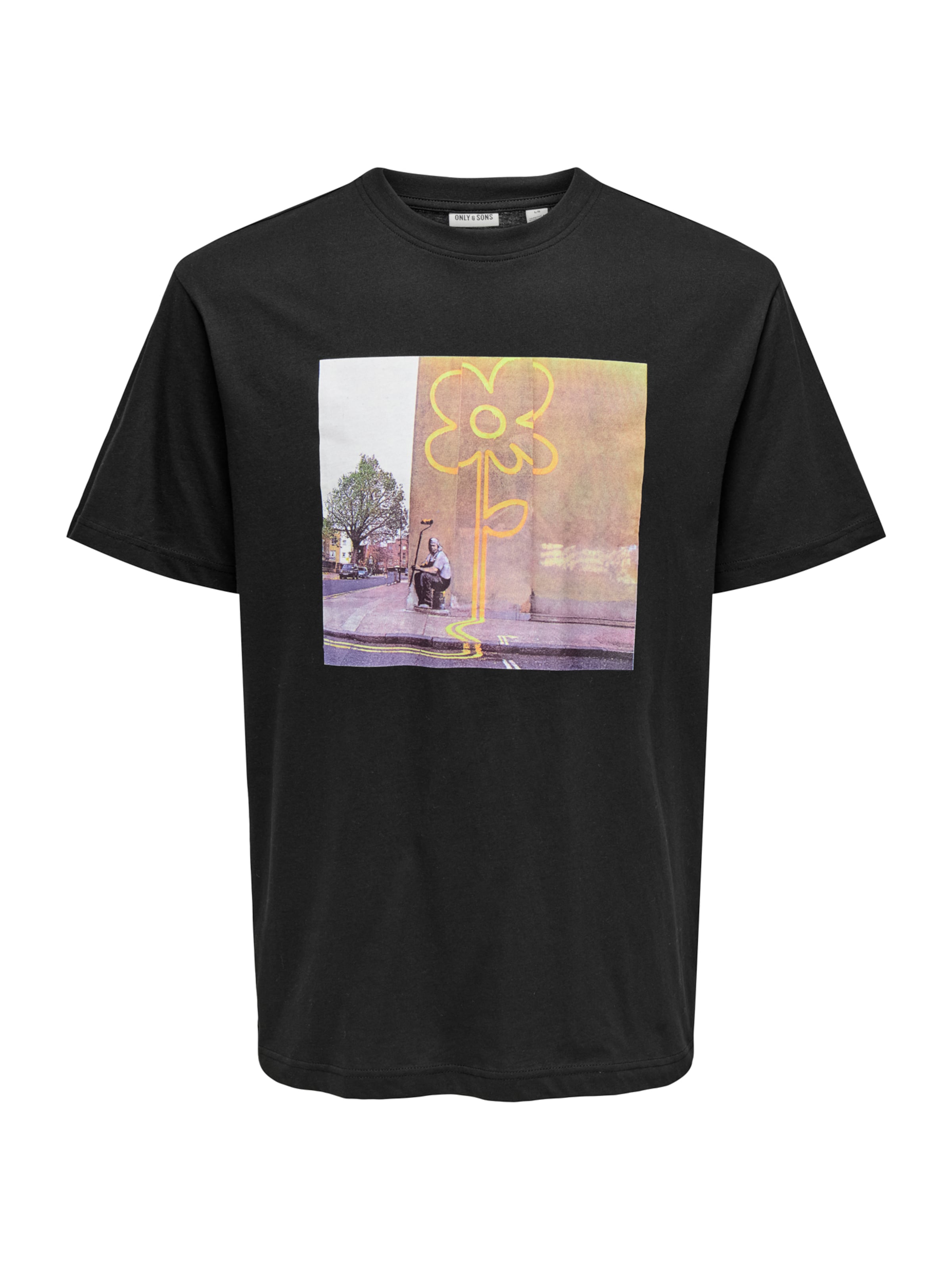 sár színek / mályva / korál / fekete Only & Sons Póló, Termék nézet