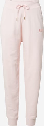 Pantaloni sport de la PUMA pe roz: față