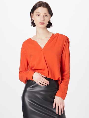 Camicia da donna di ICHI in arancione: frontale