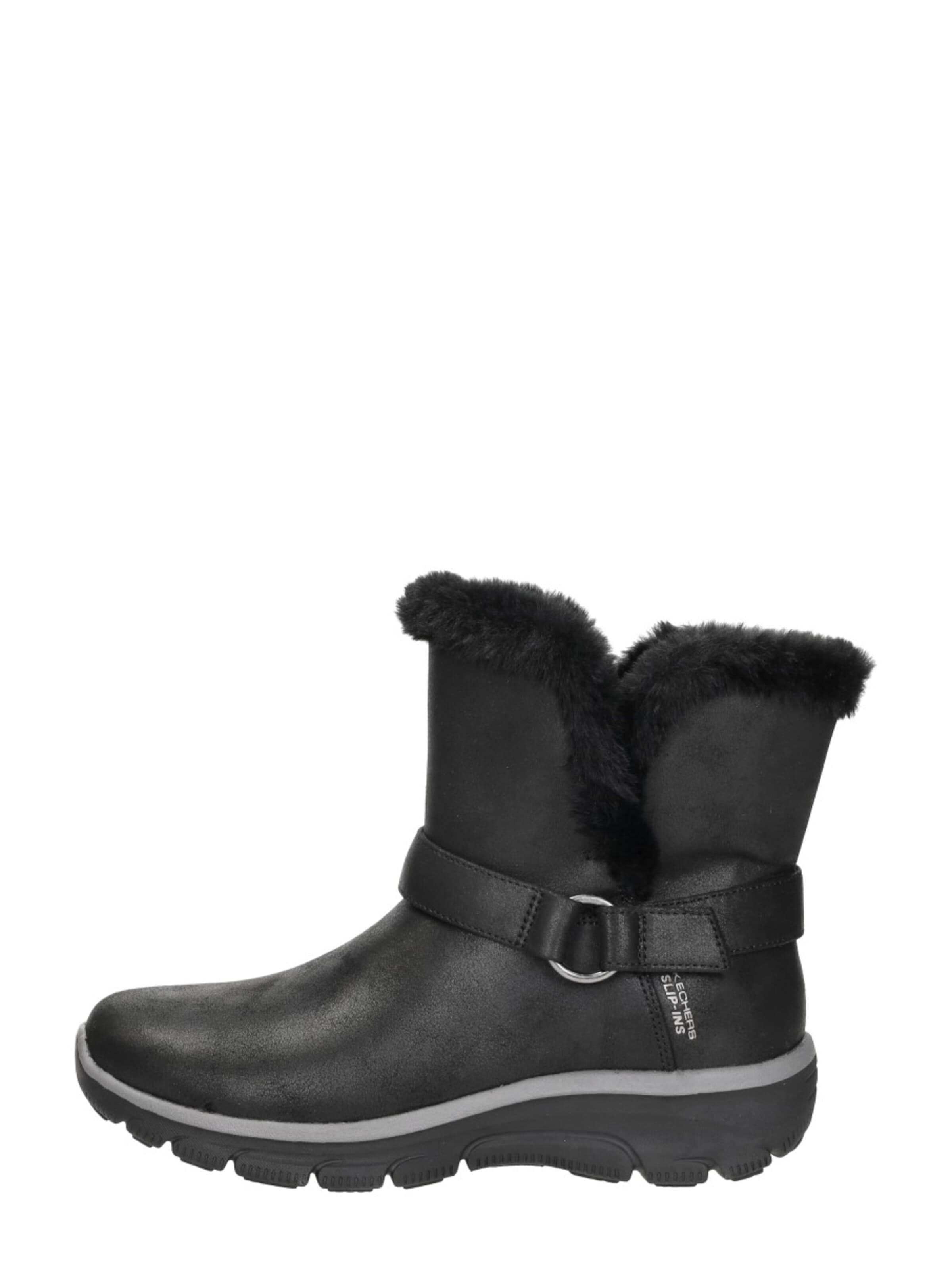 SKECHERS Boots 'Slip-Ins Relaxed Fit' in Zwart: voorkant