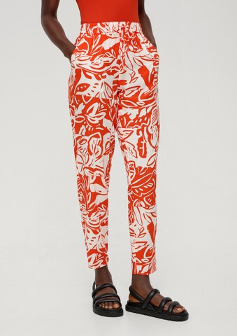 s.Oliver Loosefit Broek in Oranje: voorkant