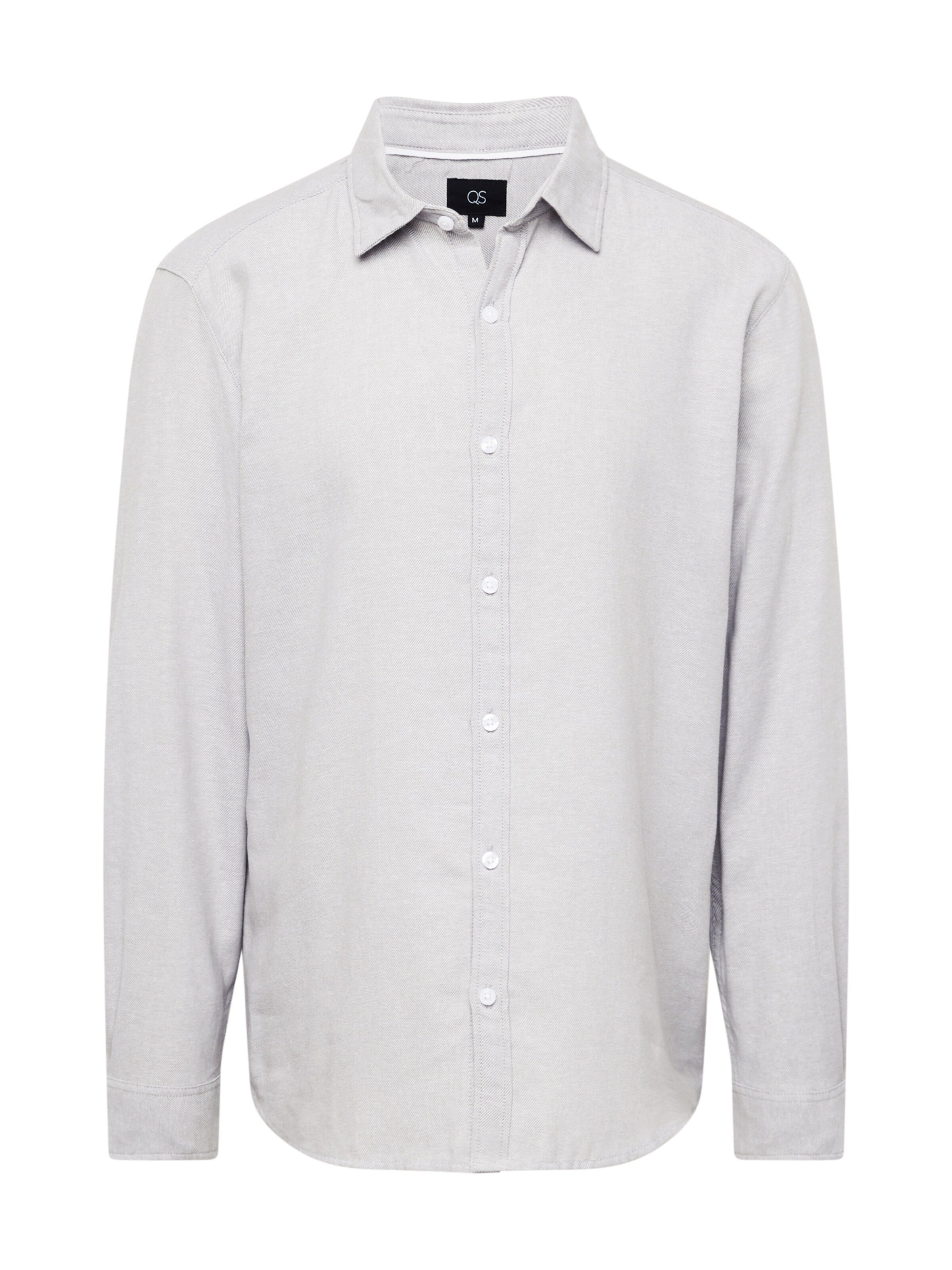 QS Regular fit Button Up Shirt in Grey: front