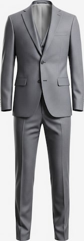Keskin Collection Regular Suit 'Designer Anzug 3 tlg Grau Schwarz Dunkelblau' in Grey: front