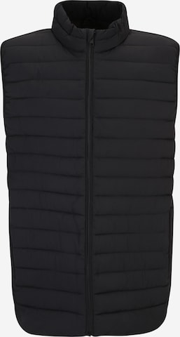 Jack & Jones Plus Vest in Black: front