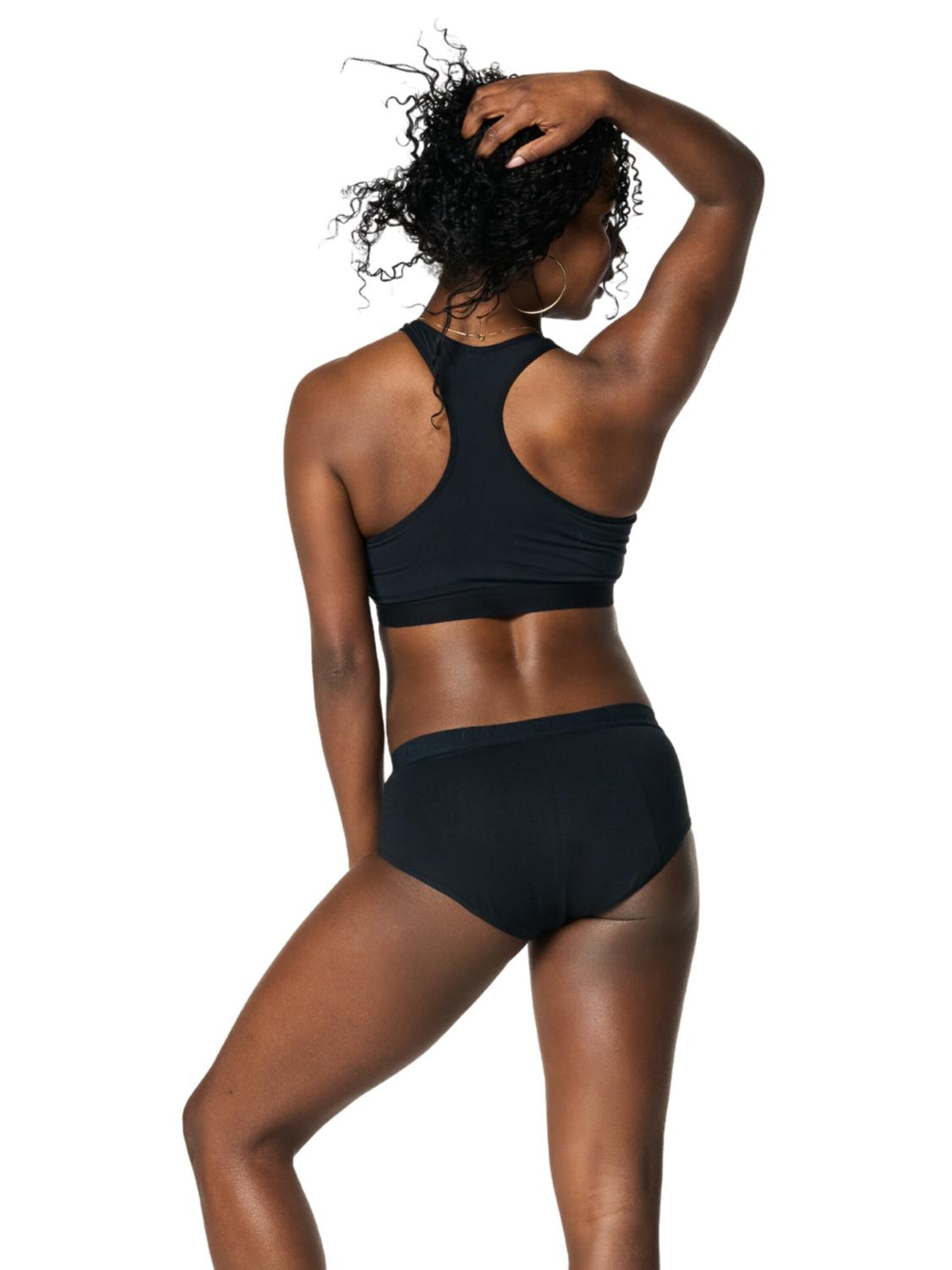 Moodies Undies Slip 'Hipster Zwaar' in Zwart