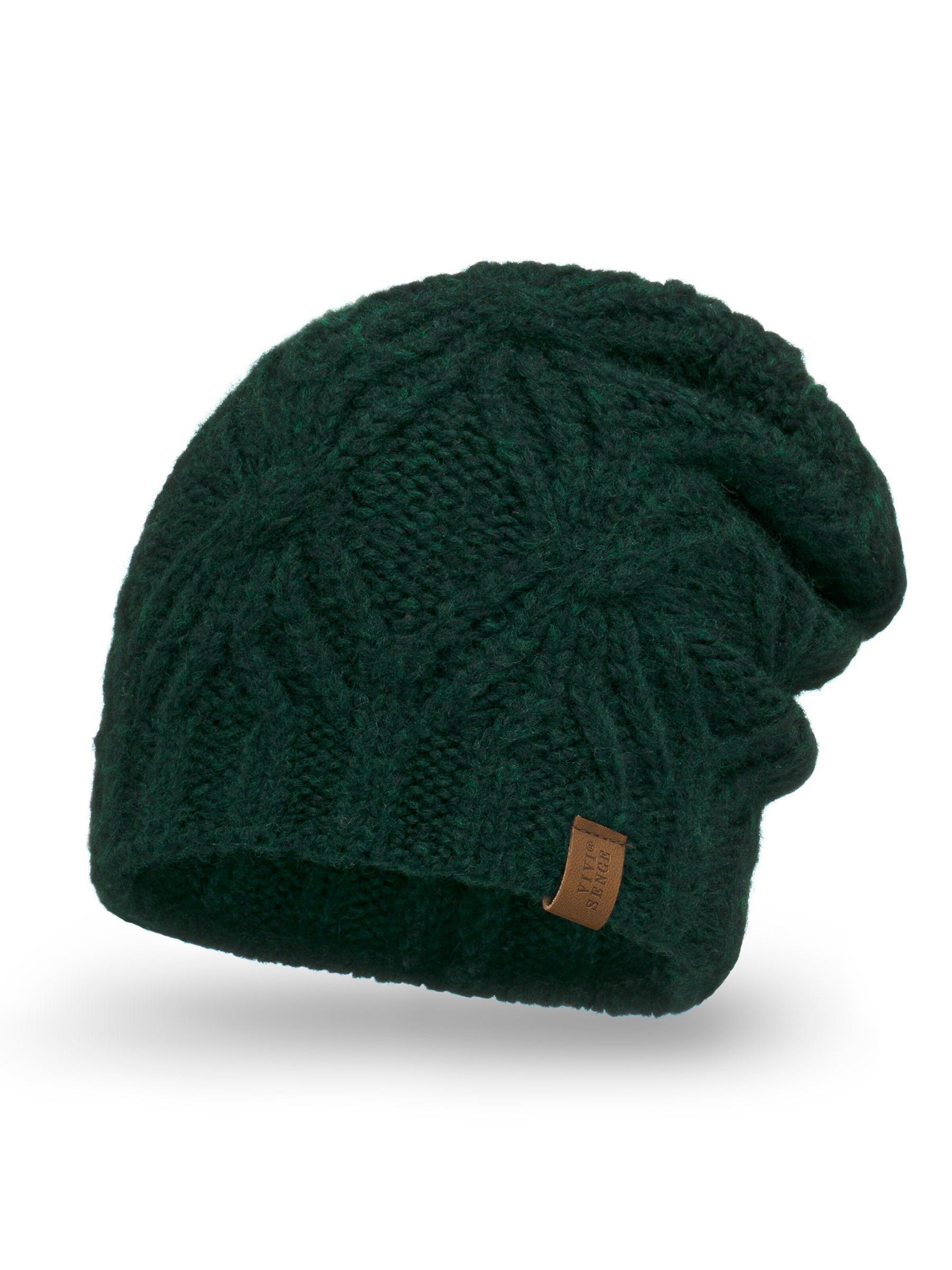 Vivisence Beanie '70112' in Green: front
