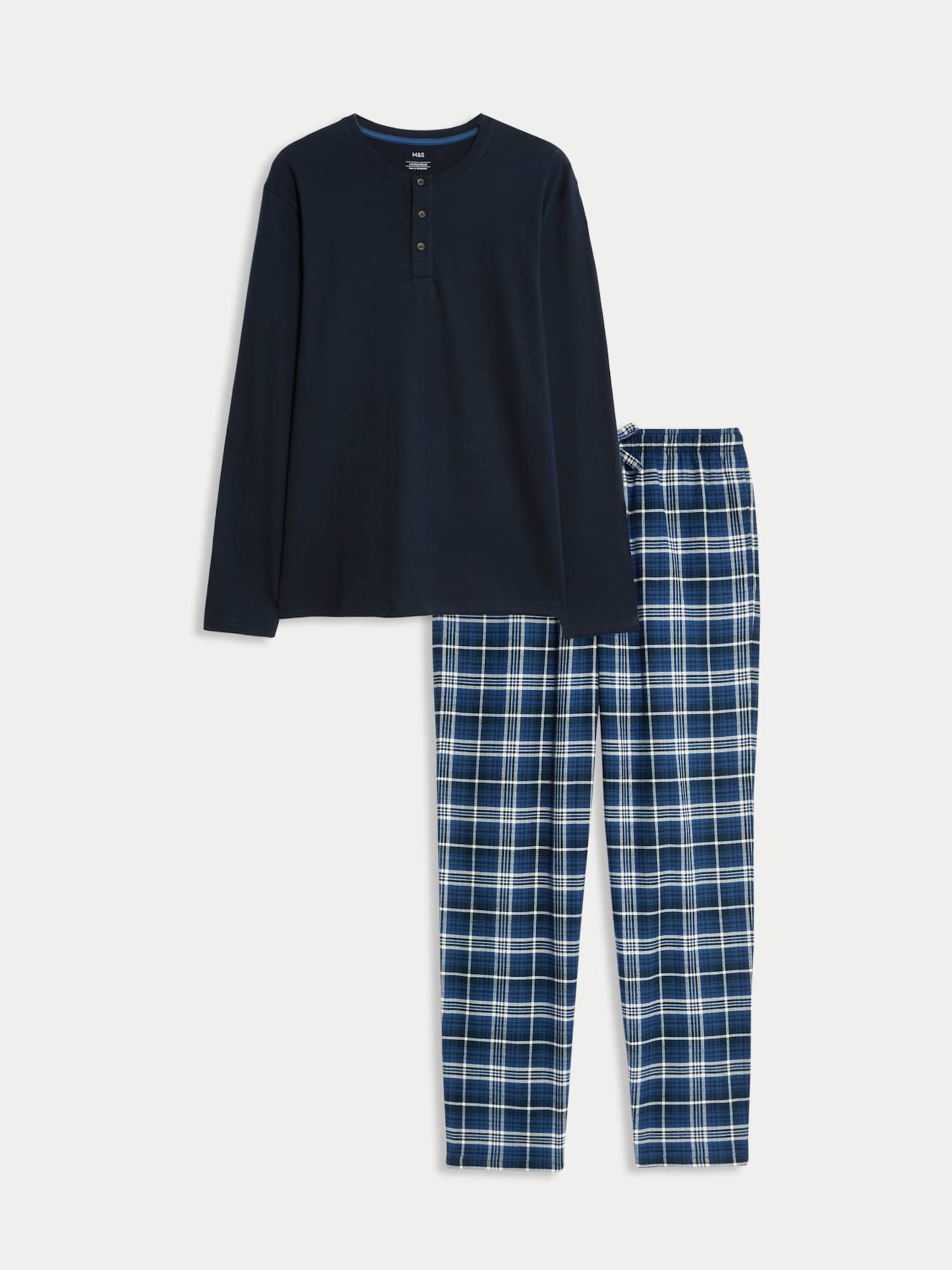 Pyjama long Marks & Spencer en bleu : devant