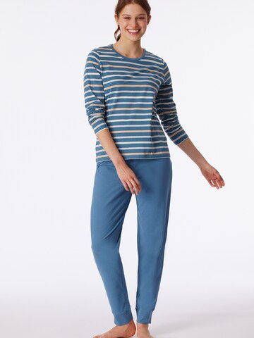 SCHIESSER Pyjama ' Casual Essentials ' in Blau