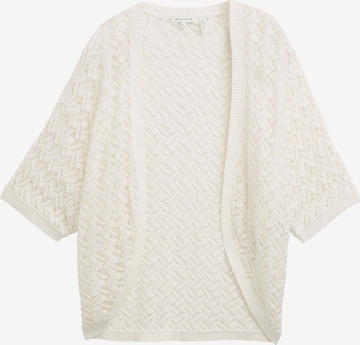 TOM TAILOR Pletena jopa | bela barva: sprednja stran