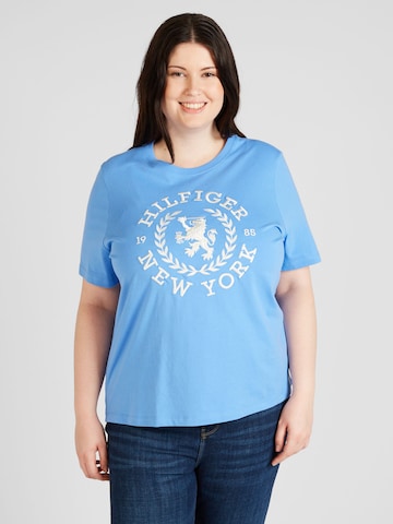 Tommy Hilfiger Curve T-shirt i blå: framsida