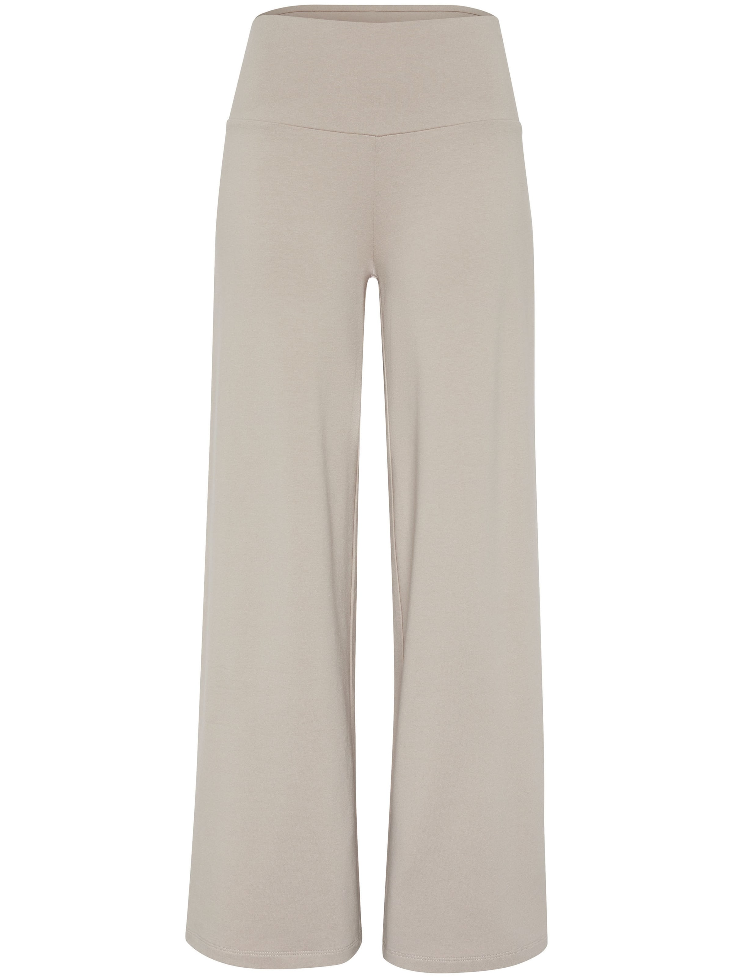 Detto Fatto Wide Leg Hose in Beige: Vorderseite