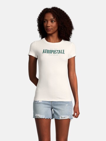 T-shirt AÉROPOSTALE en beige : devant