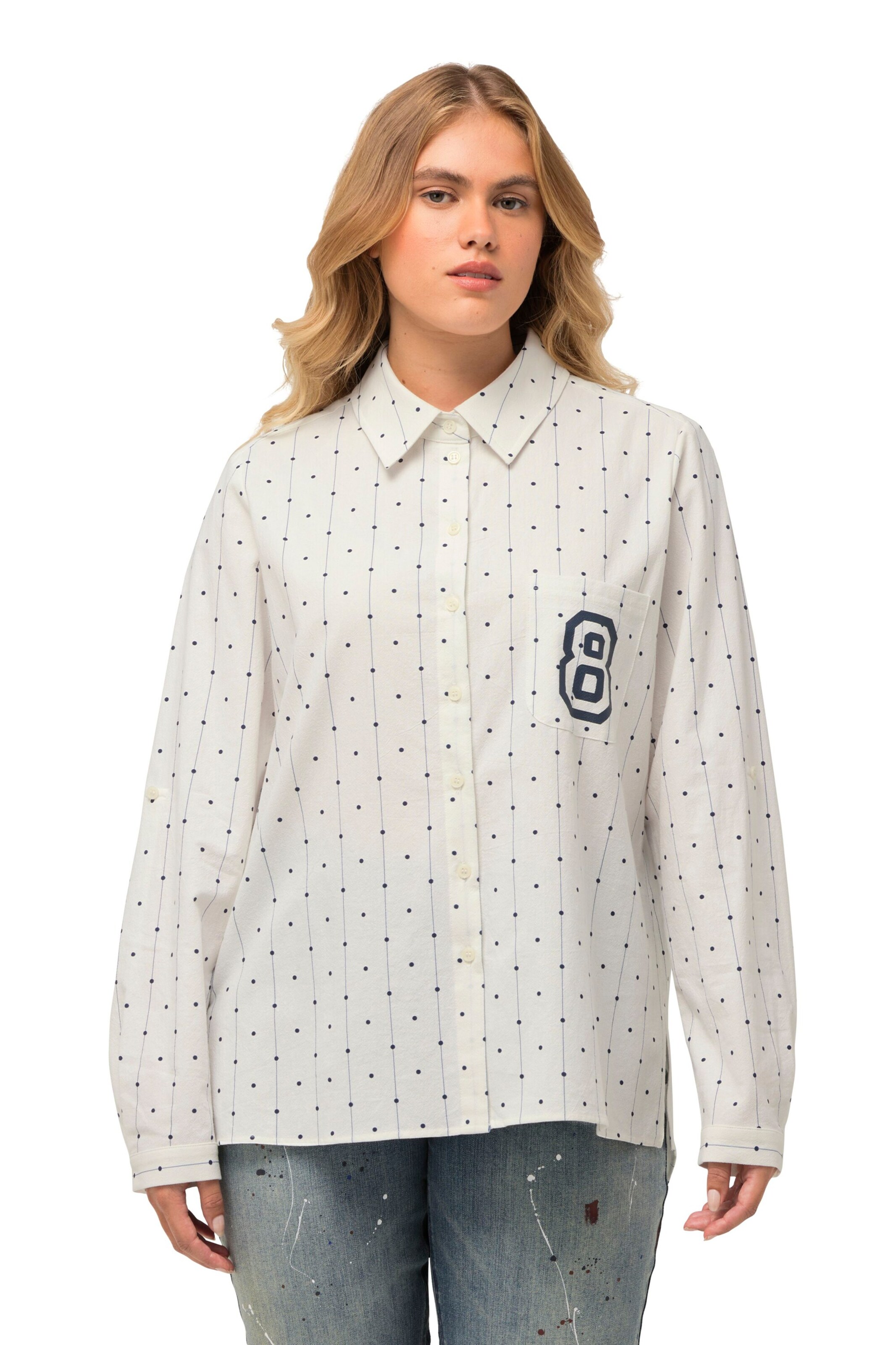 Ulla Popken Blouse in Wit: voorkant