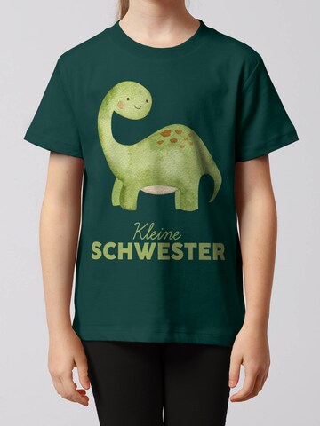watabout.kids Shirt 'Dinosaurier Kleine Schwester' in Groen: voorkant