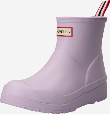 HUNTER Rubber Boots 'Play' in Purple: front
