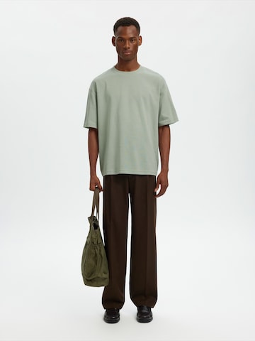 žalia SELECTED Marškinėliai 'SLHOscar'