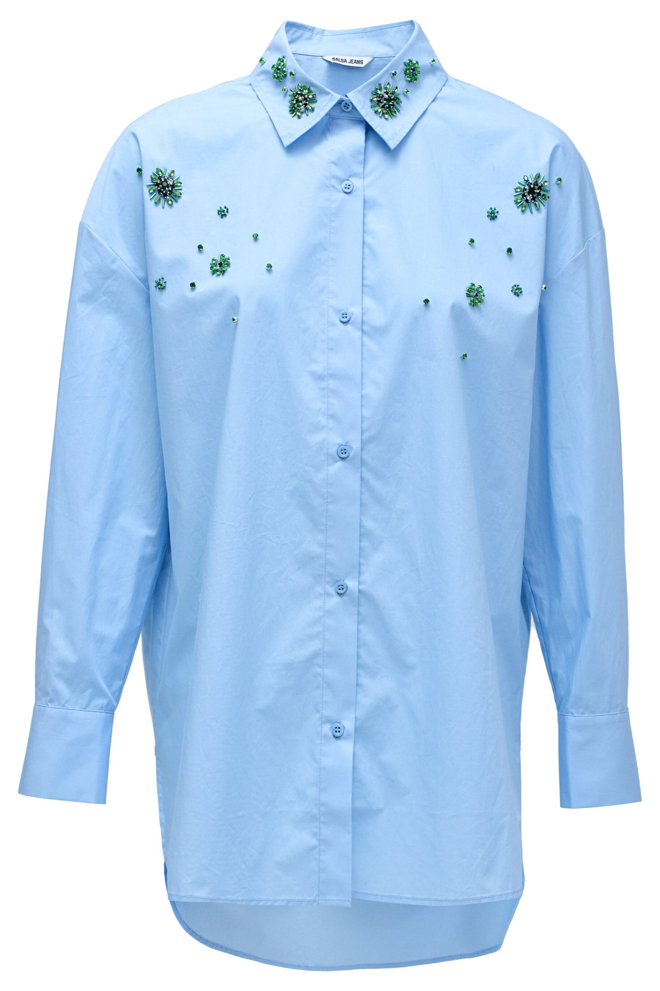 Salsa Jeans Hemd Birmingham in Blau: Vorderseite