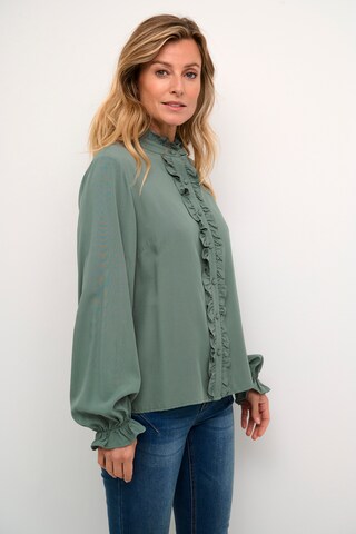 Cream Blouse 'Venea' in Green