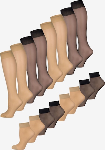 Nur Die - Calcetines ' Strümpfe & Söckchen 20 DEN ' en beige: frente