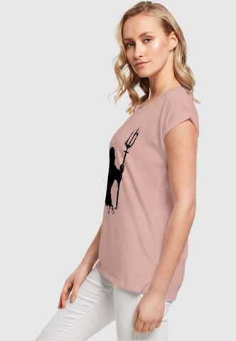 ABSOLUTE CULT T-Shirt 'Aquaman - Mono Silhouette' in Beige