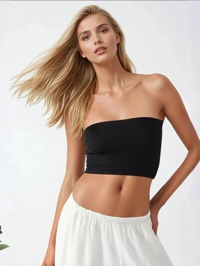 Hiccup Top 'Crop Top' v velikosti S  | črna barva, Prikaz izdelka