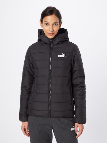 PUMA Athletic Jacket in Black: front