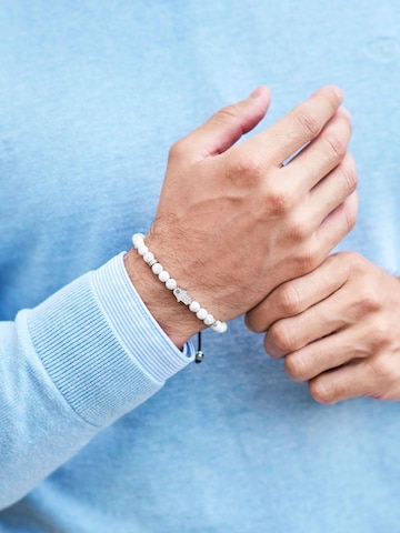 GT Collection Bracelet 'Hamsa Hand' in White: front