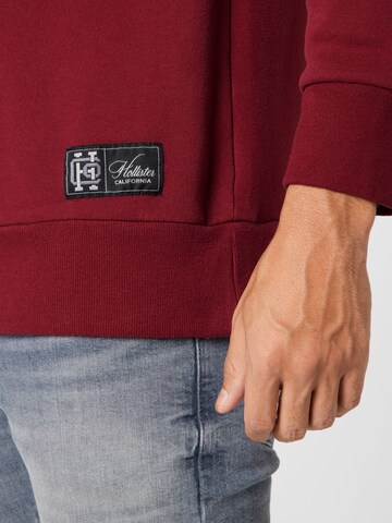 HOLLISTER - Sweatshirt 'JOCKTAG' em vermelho