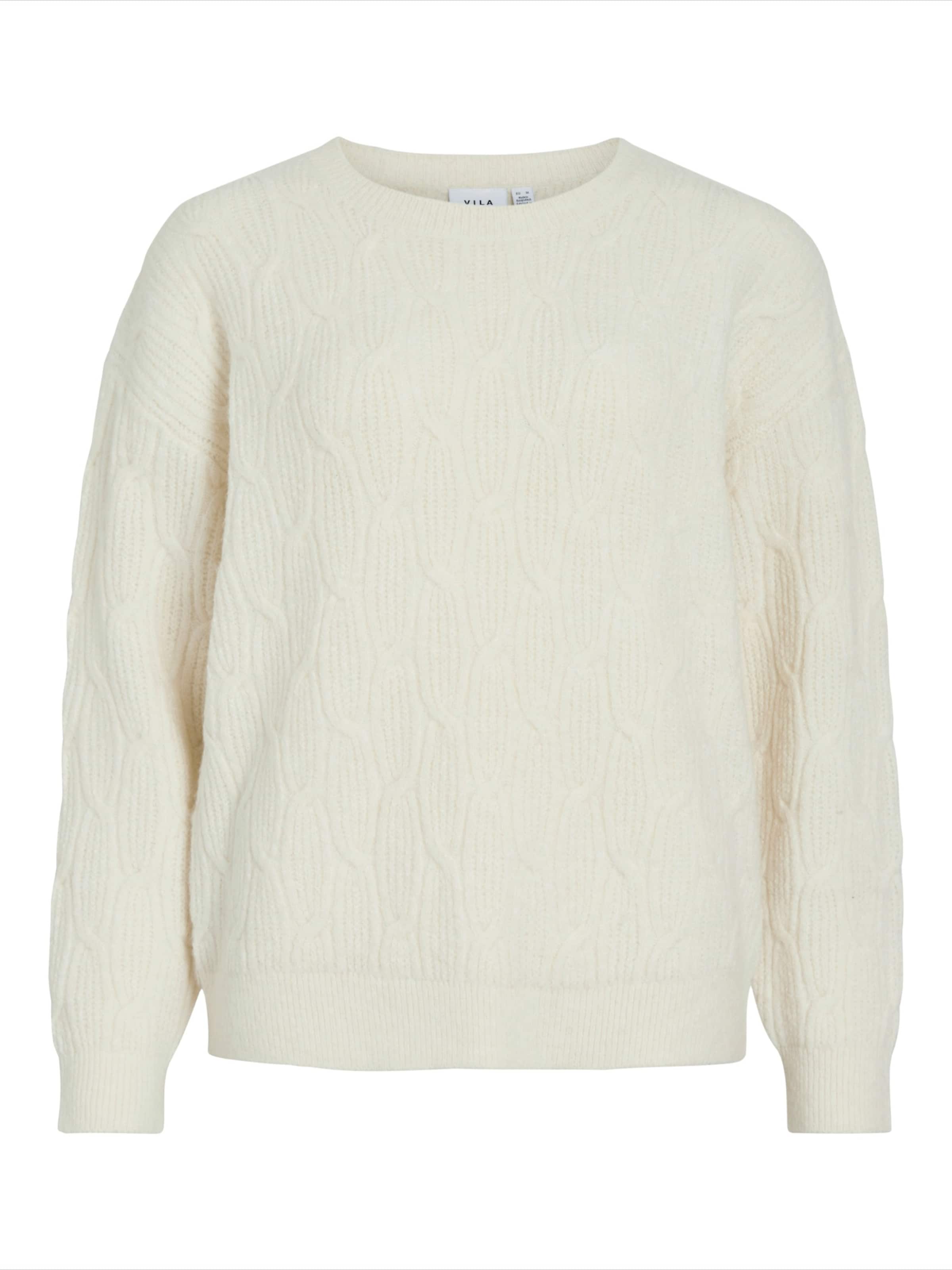 VILA Sweater 'VILassia' in White: front