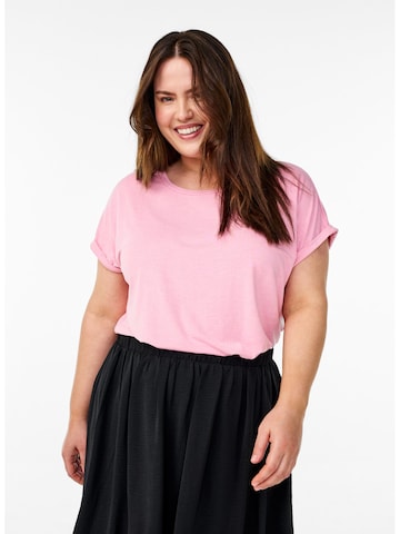 Zizzi Shirt 'Manna' in Roze: voorkant