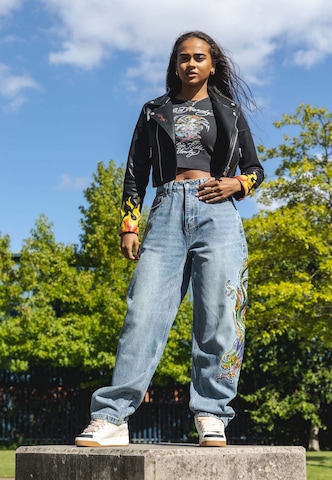 Loosefit Jean 'Crawling Dragon' Ed Hardy en bleu