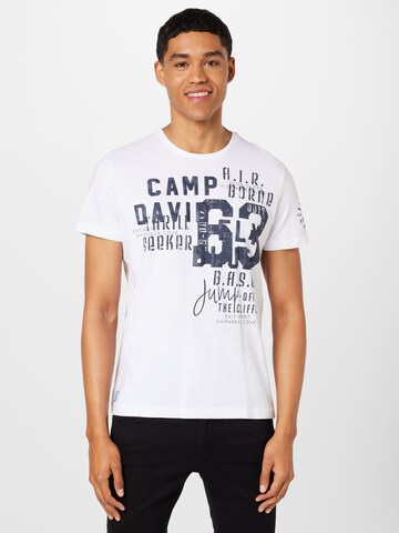 CAMP DAVID Shirt in White: front