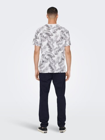 Only & Sons T-shirt 'Perry' i vit