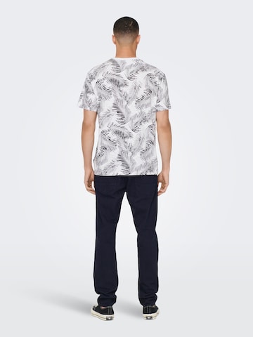 T-Shirt 'Perry' Only & Sons en blanc