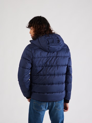 Abercrombie & Fitch Prehodna jakna | modra barva