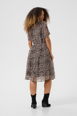 Cream Shirt dress 'Yuna' in Brown