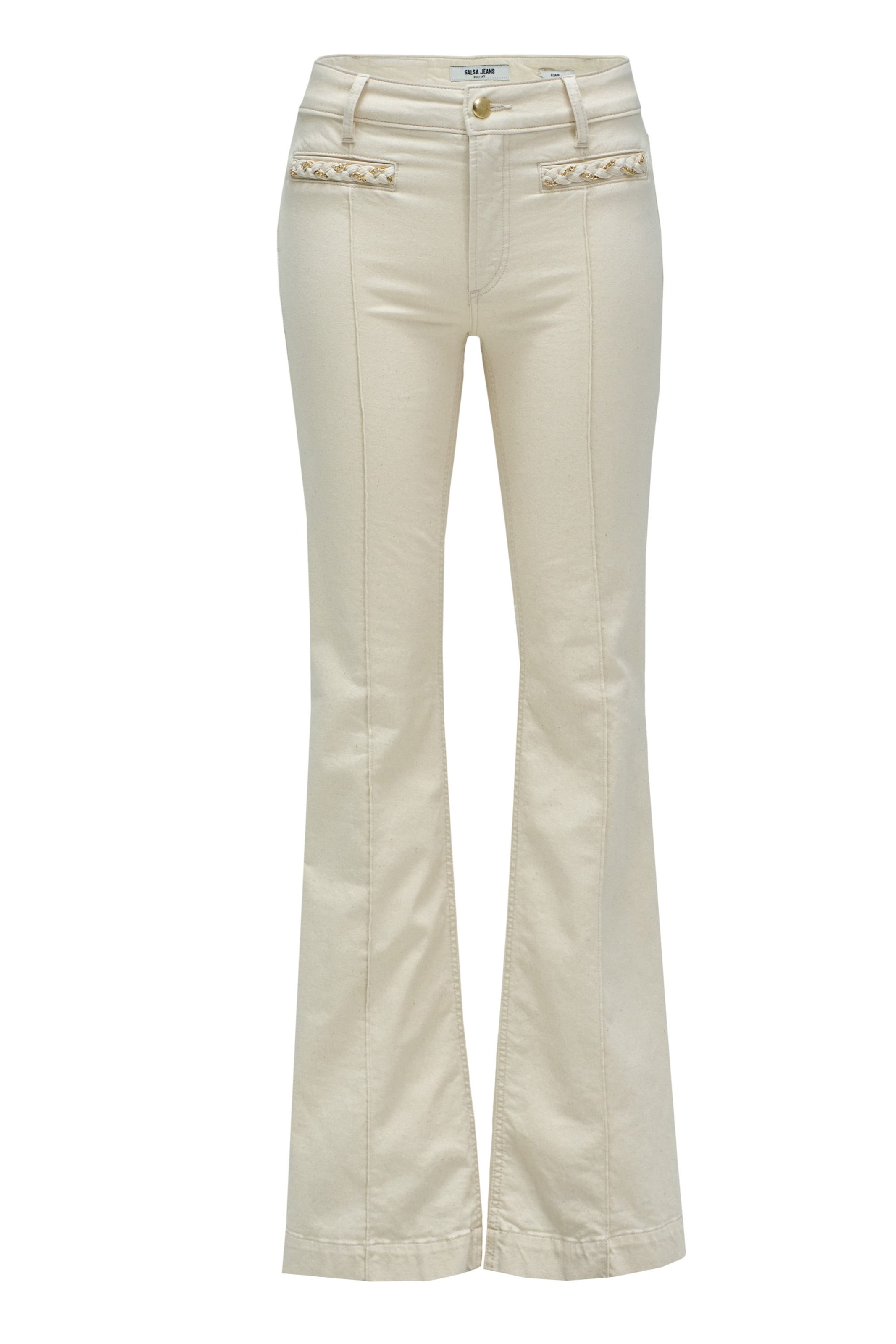 Salsa Jeans Flared Jeans 'Destiny' in Wit: voorkant