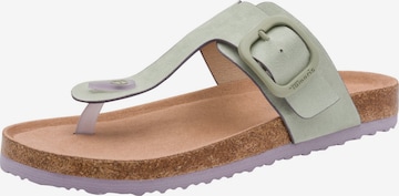 Tongs Tamaris en vert : devant