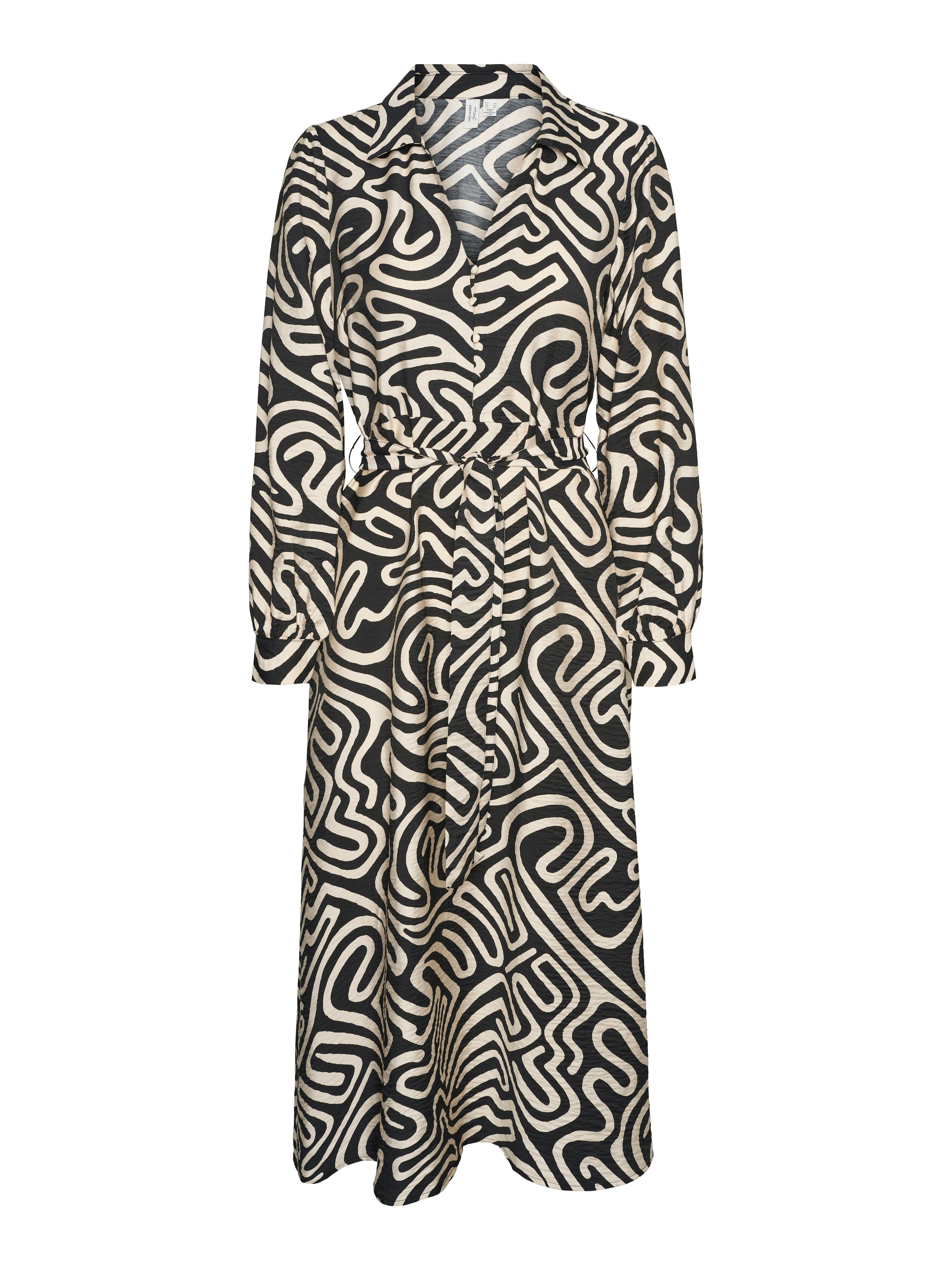 VERO MODA Платье-рубашка 'VMVIGDIS' в Черный: спереди