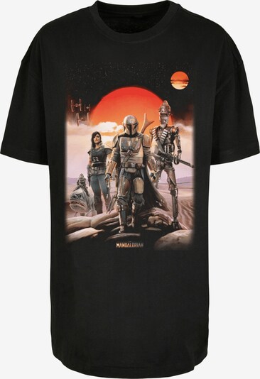 F4NT4STIC T-Shirt 'Star Wars The Mandalorian Warriors' in taupe / orange / schwarz, Produktansicht
