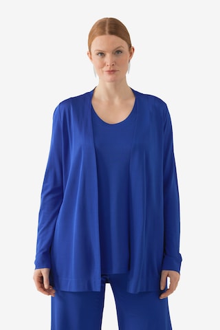 Ulla Popken Gebreid vest in Blauw: voorkant