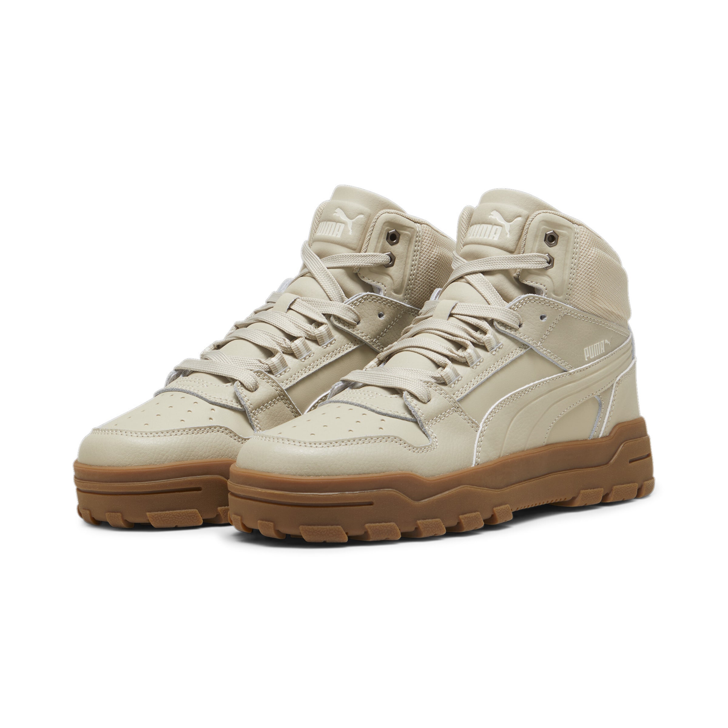 PUMA High-Top Sneakers in Beige