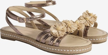 Desa Strap sandal 'Sandalen' in Brown: front