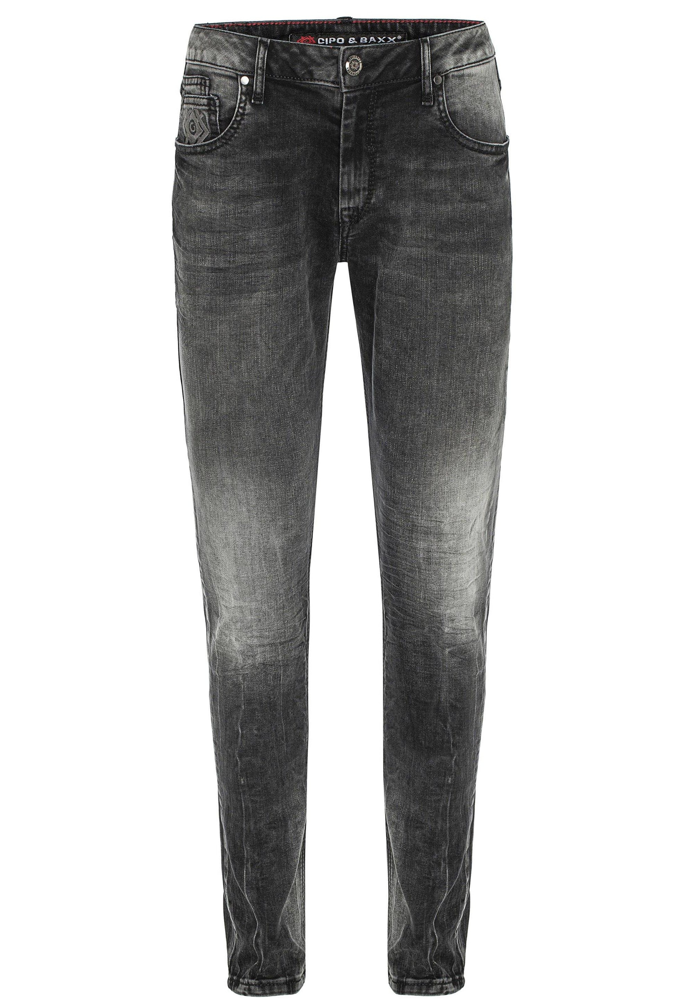 CIPO & BAXX Regular Jeans in Grau: Vorderseite
