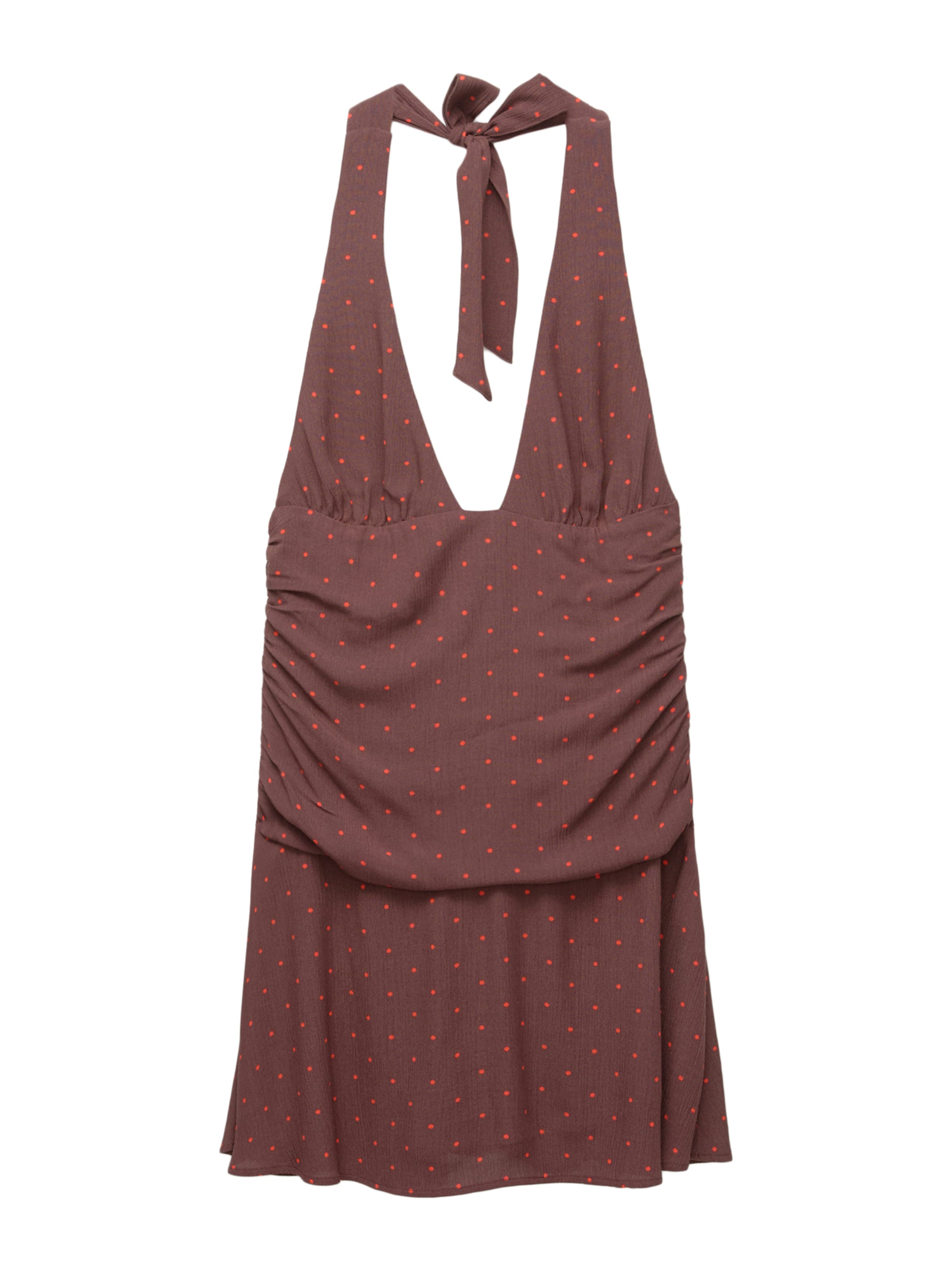 Pull&Bear Letní šaty – hnědá: přední strana