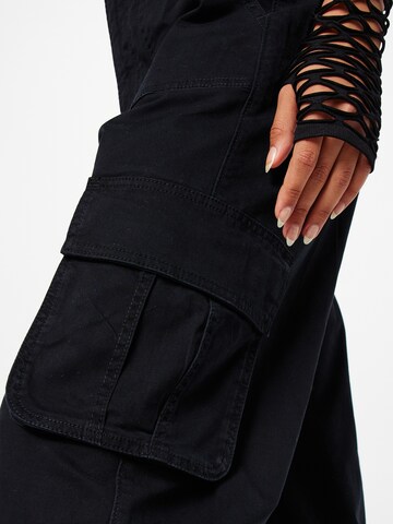 HOLLISTER Wide leg Cargobyxa i svart